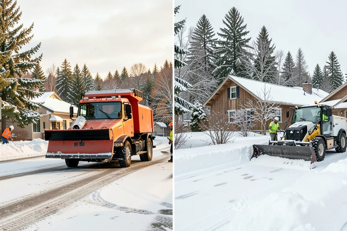 Catch Basin Snow Clearing in Arlington, Snohomish County, WA - We locate catch basins and storm grates across the site