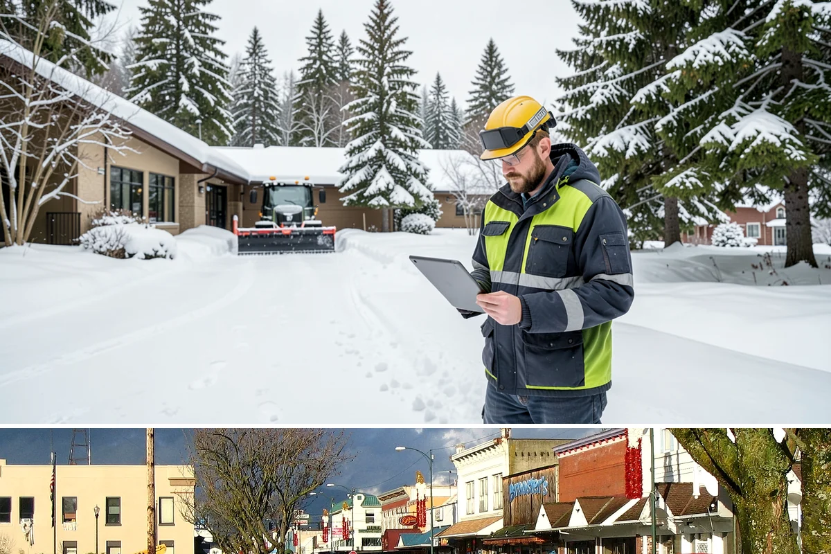 Catch Basin Snow Clearing in Arlington, Snohomish County, WA - Basins need clearing right before the thaw cycles and atmospheric rivers that regularly follow our snow events from December...