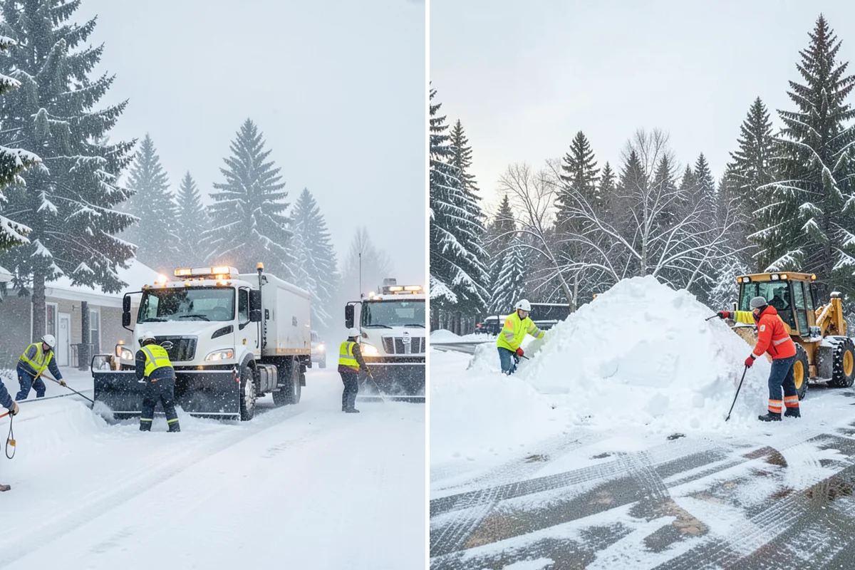 Catch Basin Snow Clearing in Auburn, King County, WA - We locate catch basins and storm grates across the site
