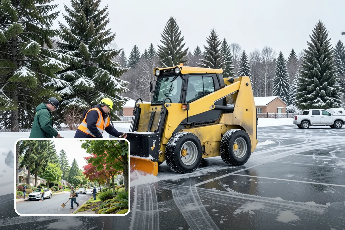 Catch Basin Snow Clearing in Beaux Arts Village, King County, WA - Prevents ponding and flooding during thaws and rain events