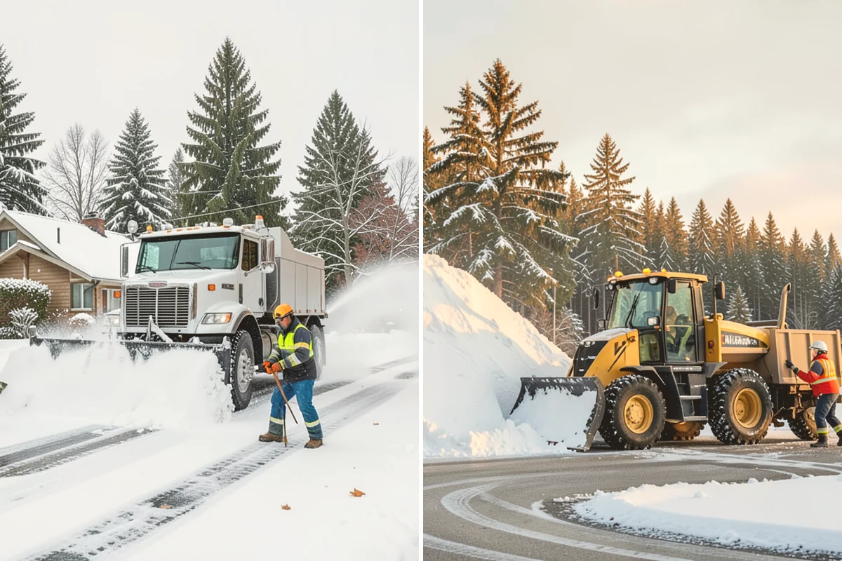 Catch Basin Snow Clearing in Bellevue, King County, WA - We locate catch basins and storm grates across the site