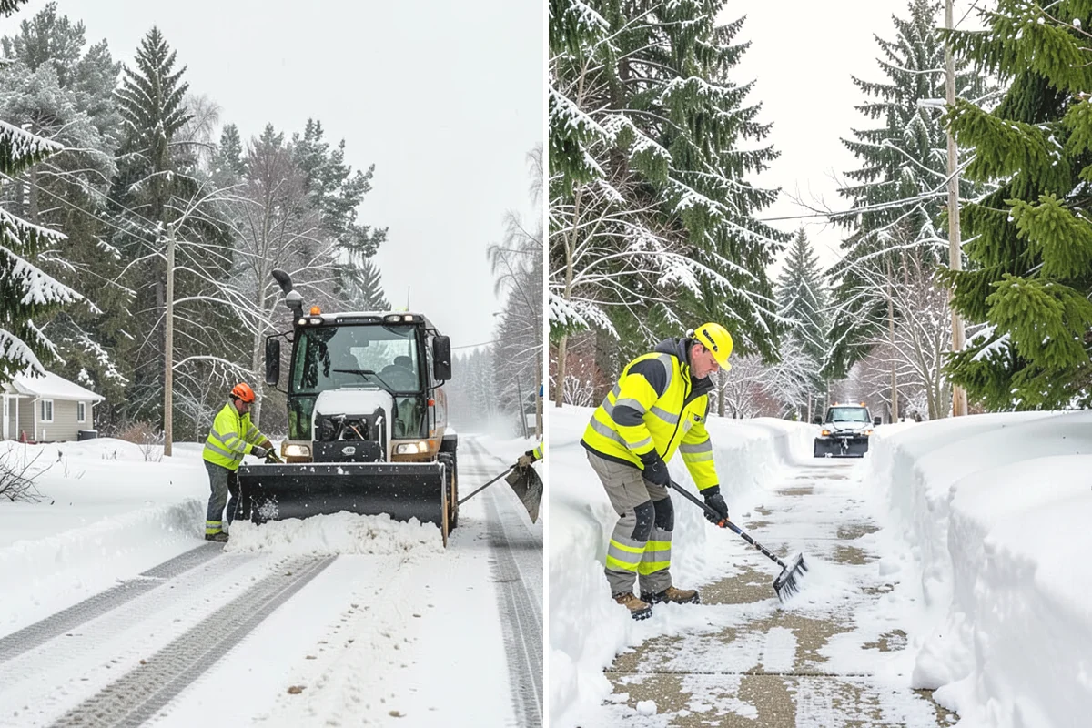 Catch Basin Snow Clearing in Black Diamond, King County, WA - We locate catch basins and storm grates across the site