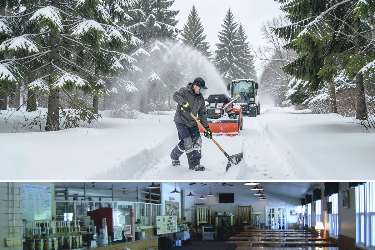 Catch Basin Snow Clearing in Black Diamond, King County, WA - Basins need clearing right before the thaw cycles and atmospheric rivers that regularly follow our snow events from December...