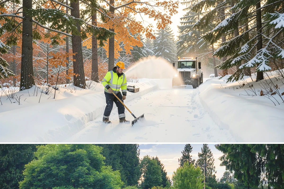 Catch Basin Snow Clearing in Bonney Lake, Pierce County, WA - Basins need clearing right before the thaw cycles and atmospheric rivers that regularly follow our snow events from December...