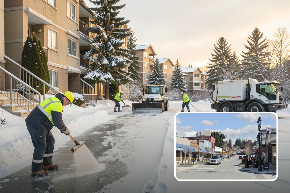 Catch Basin Snow Clearing in Bothell, King County, WA - Prevents ponding and flooding during thaws and rain events
