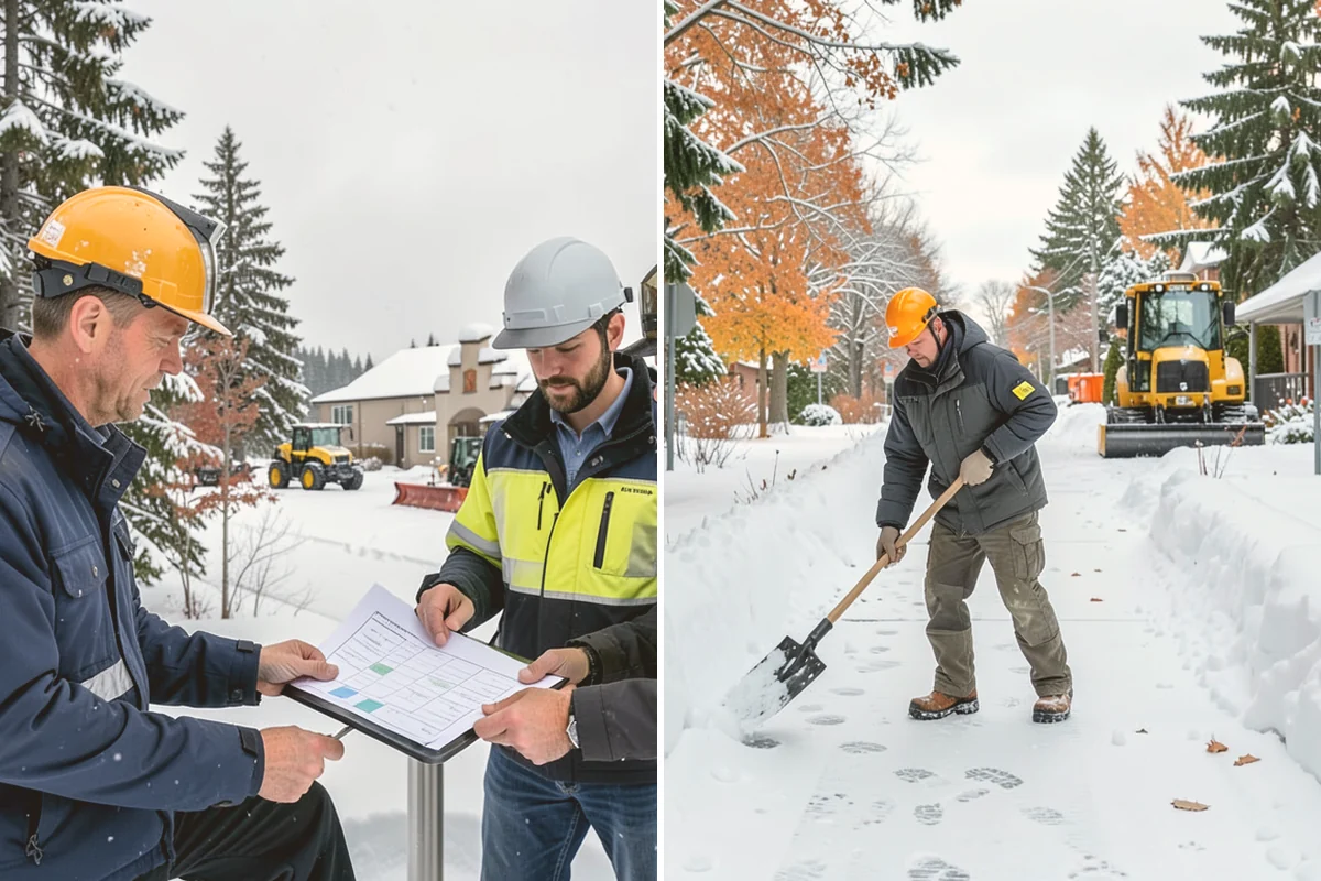 Catch Basin Snow Clearing in Bothell, King County, WA - We locate catch basins and storm grates across the site