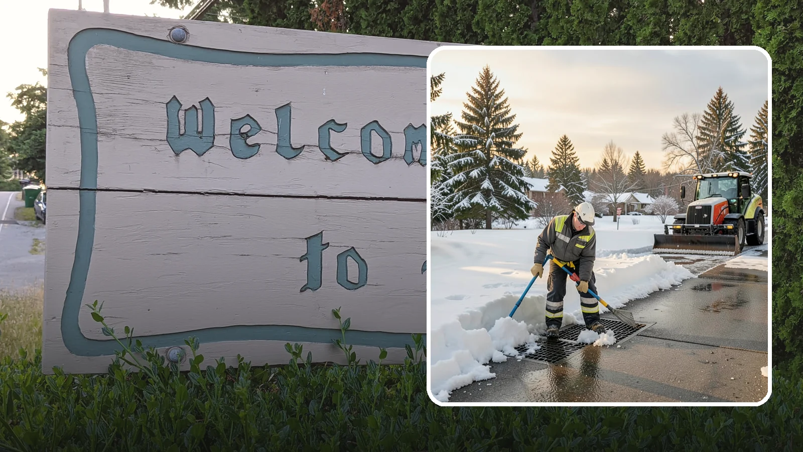 Catch Basin Snow Clearing in Brier, Snohomish County, WA - We keep catch basins and storm grates open so meltwater and rain drain instead of flooding your lot.