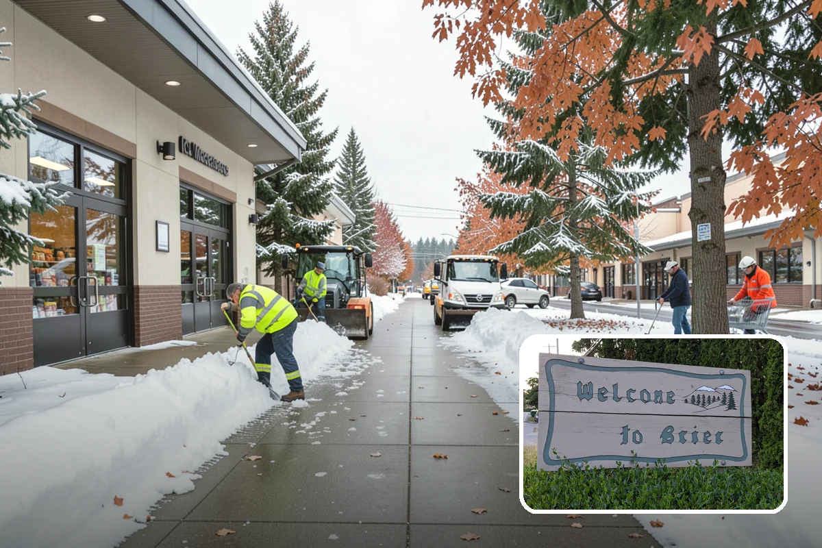 Catch Basin Snow Clearing in Brier, Snohomish County, WA - Prevents ponding and flooding during thaws and rain events