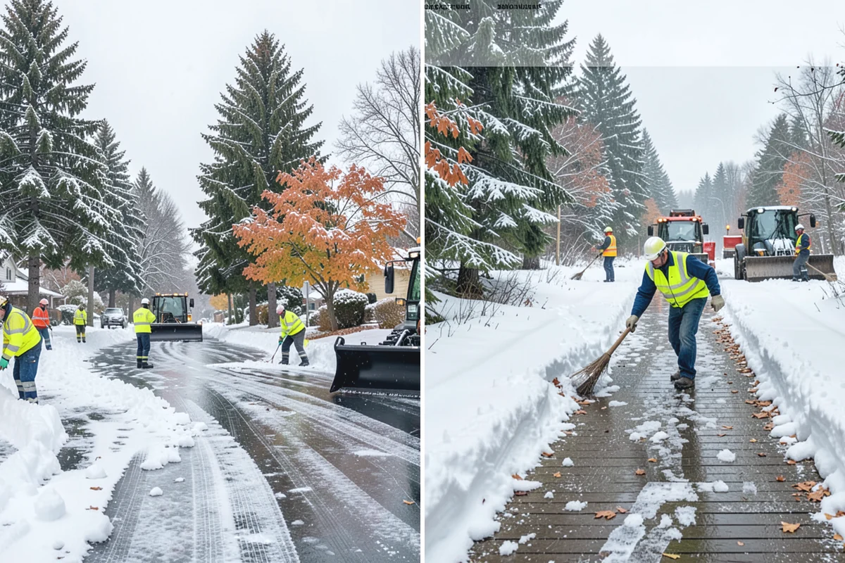 Catch Basin Snow Clearing in Buckley, Pierce County, WA - We locate catch basins and storm grates across the site