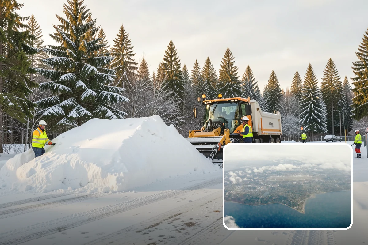 Catch Basin Snow Clearing in Burien, King County, WA - Prevents ponding and flooding during thaws and rain events