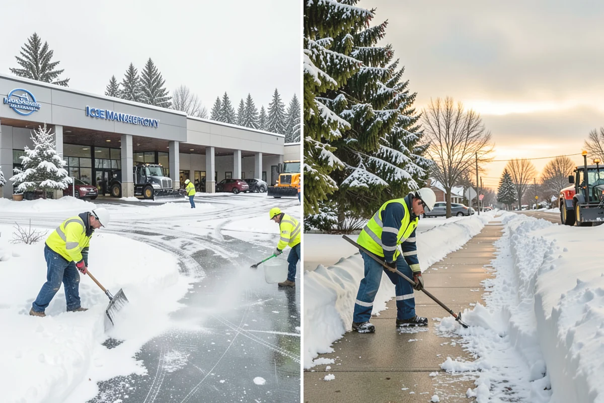 Catch Basin Snow Clearing in Burien, King County, WA - We locate catch basins and storm grates across the site