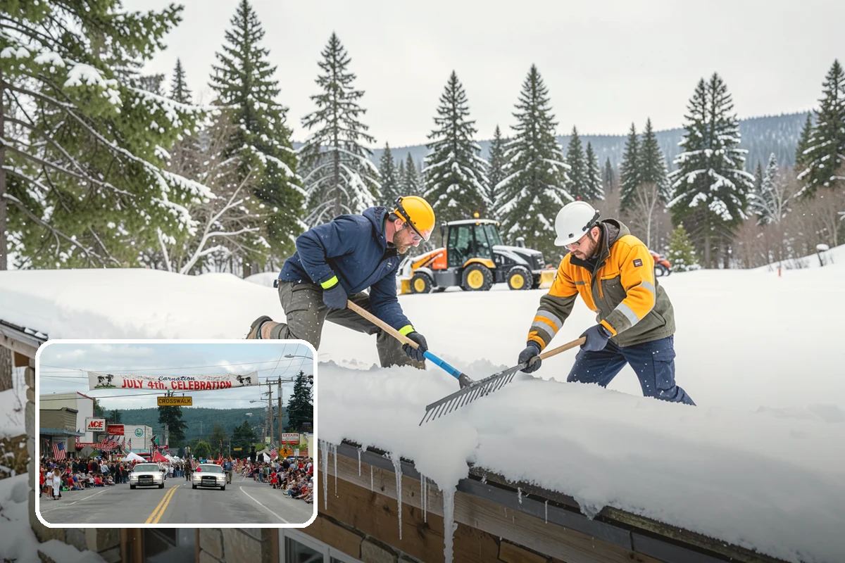 Catch Basin Snow Clearing in Carnation, King County, WA - Prevents ponding and flooding during thaws and rain events