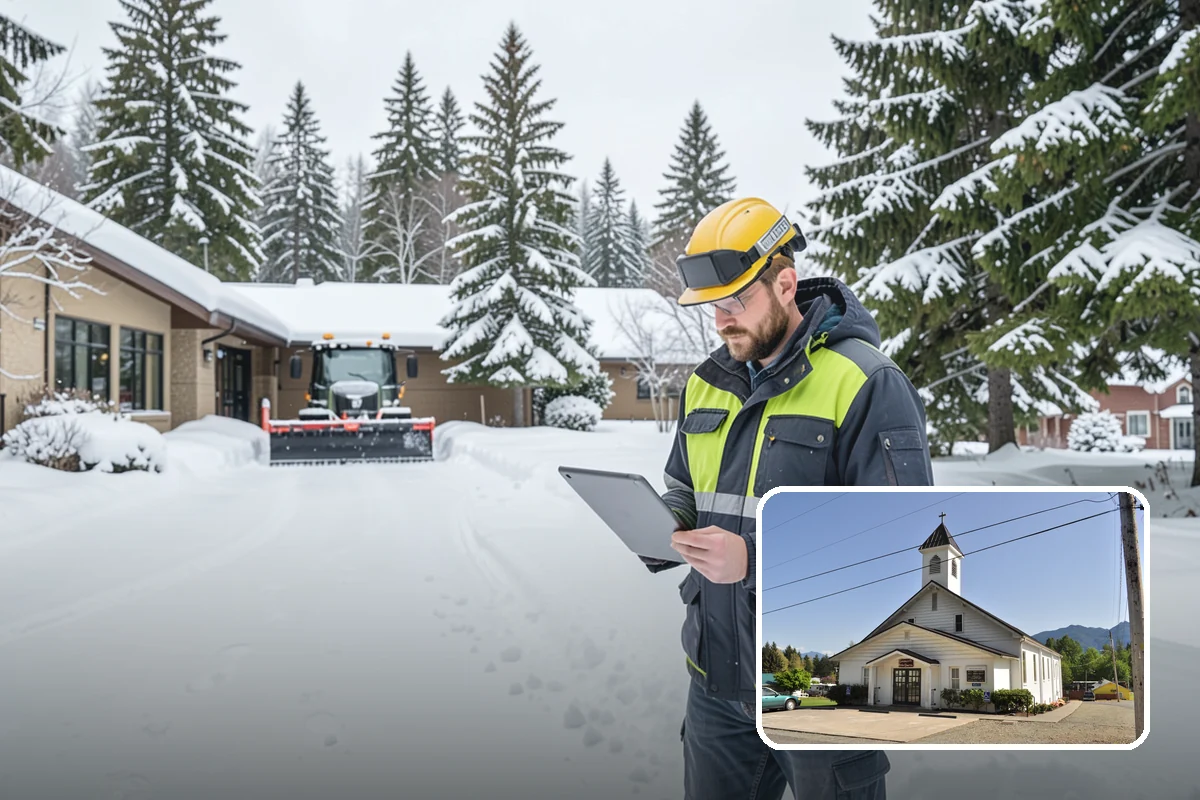 Catch Basin Snow Clearing in Concrete, Skagit County, WA - Prevents ponding and flooding during thaws and rain events