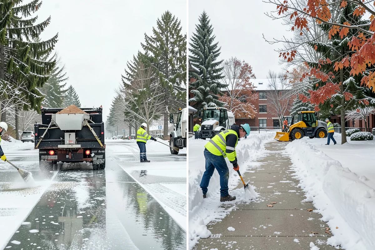 Catch Basin Snow Clearing in Concrete, Skagit County, WA - We locate catch basins and storm grates across the site