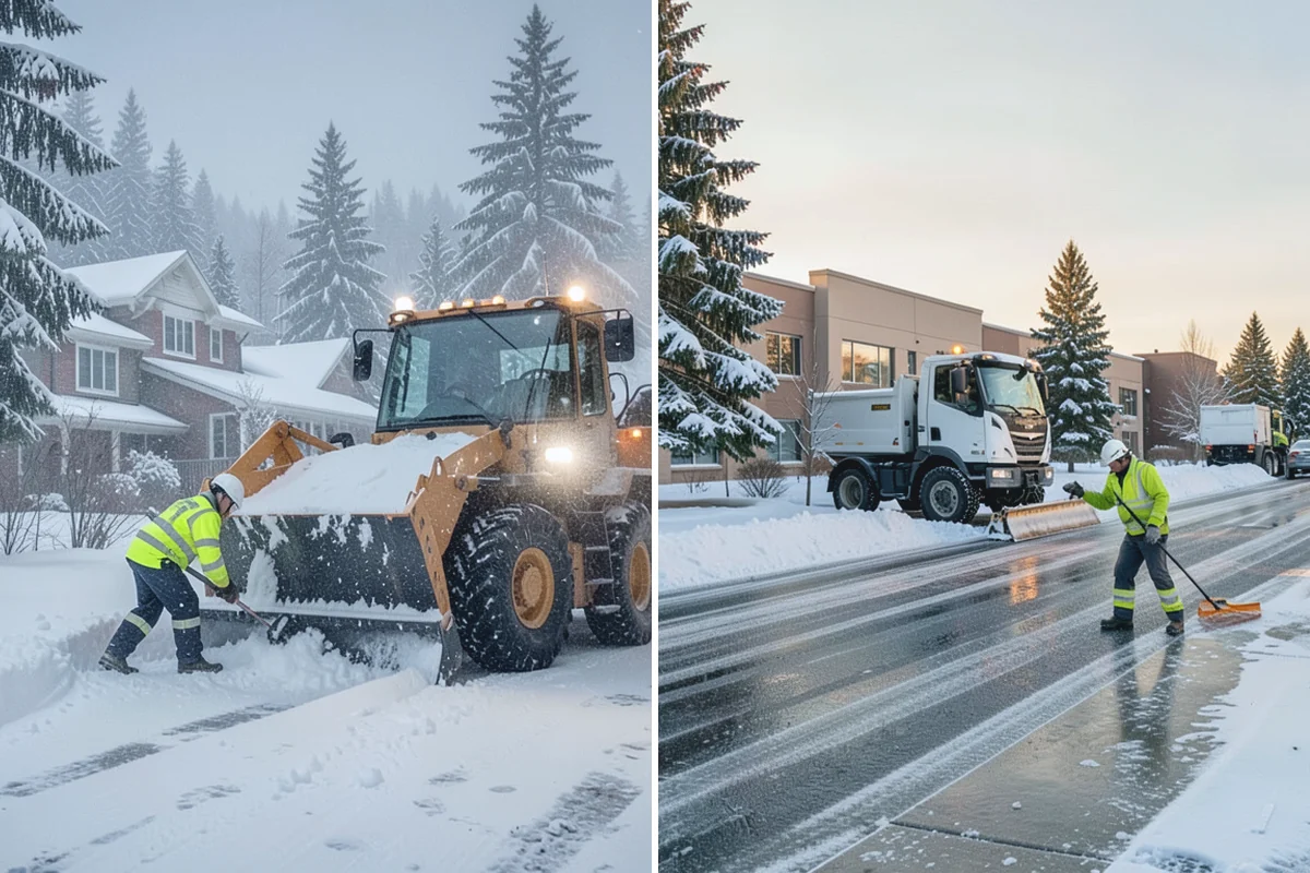 Catch Basin Snow Clearing in Coupeville, Island County, WA - We locate catch basins and storm grates across the site