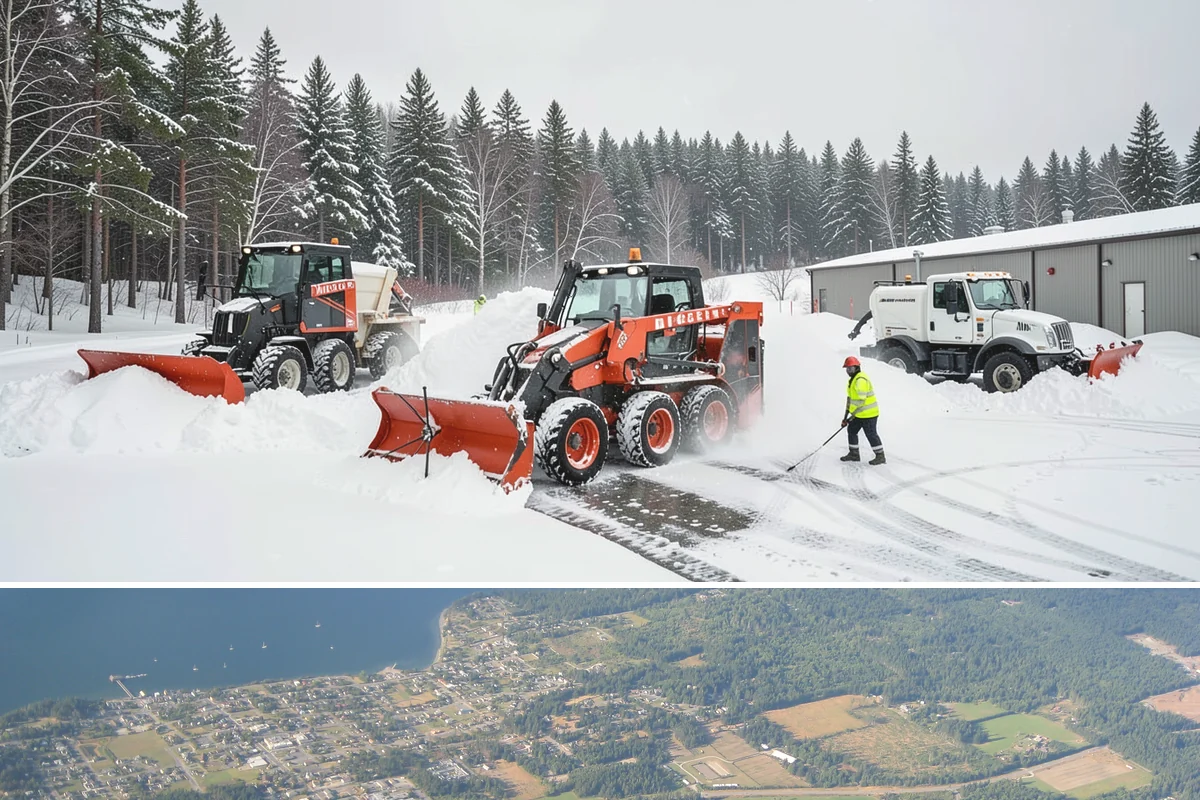 Catch Basin Snow Clearing in Coupeville, Island County, WA - Basins need clearing right before the thaw cycles and atmospheric rivers that regularly follow our snow events from December...