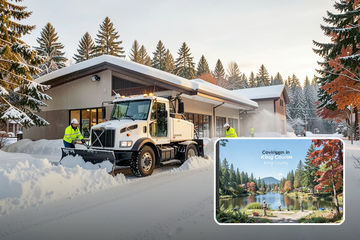 Catch Basin Snow Clearing in Covington, King County, WA - Prevents ponding and flooding during thaws and rain events