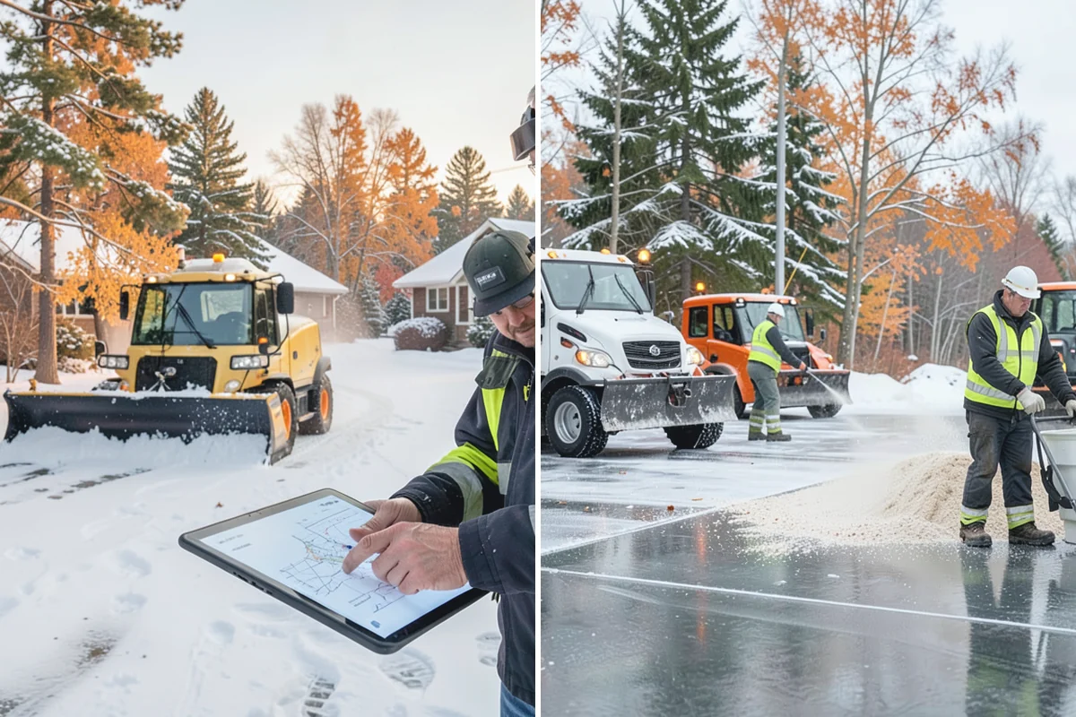 Catch Basin Snow Clearing in Darrington, Snohomish County, WA - We locate catch basins and storm grates across the site