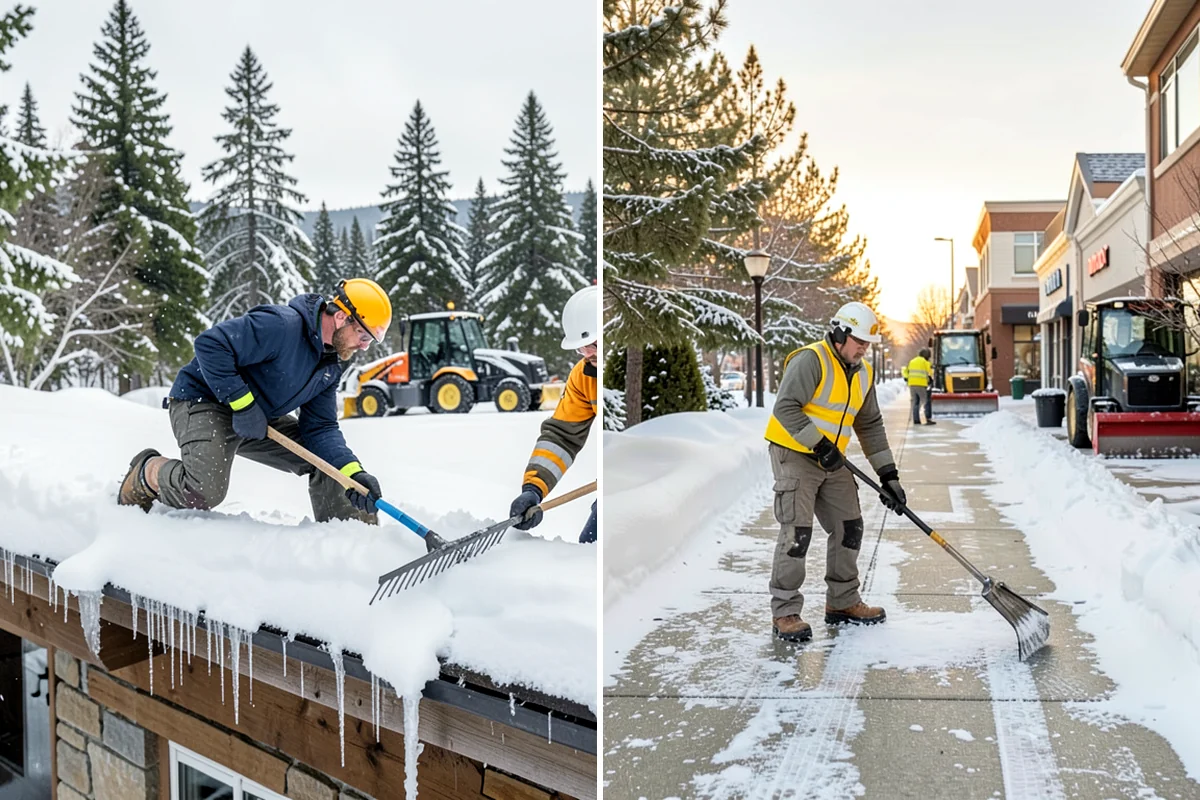 Catch Basin Snow Clearing in DuPont, Pierce County, WA - We locate catch basins and storm grates across the site