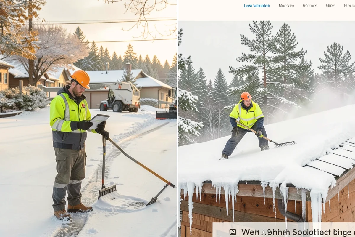 Catch Basin Snow Clearing in Eatonville, Pierce County, WA - We locate catch basins and storm grates across the site