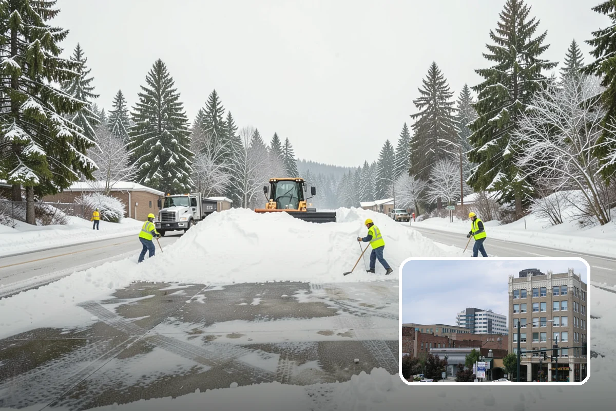 Catch Basin Snow Clearing in Everett, Snohomish County, WA - Prevents ponding and flooding during thaws and rain events