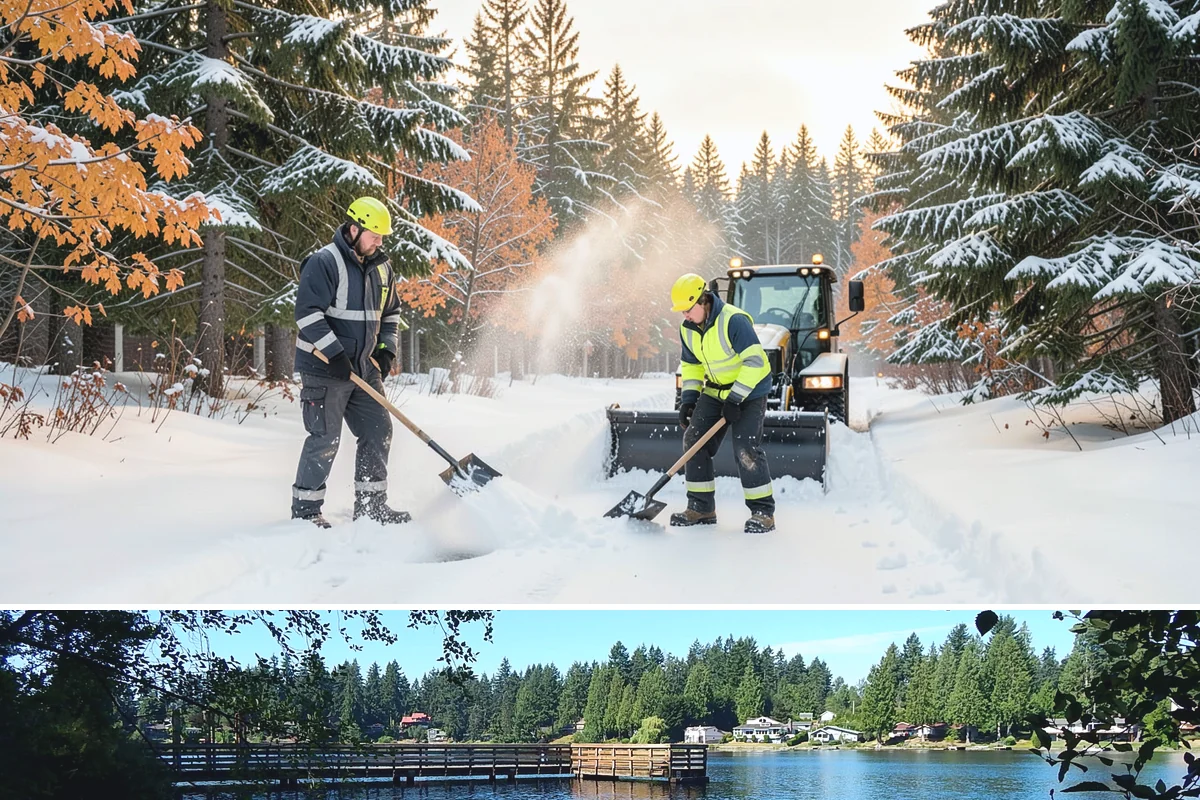 Catch Basin Snow Clearing in Federal Way, King County, WA - Basins need clearing right before the thaw cycles and atmospheric rivers that regularly follow our snow events from December...