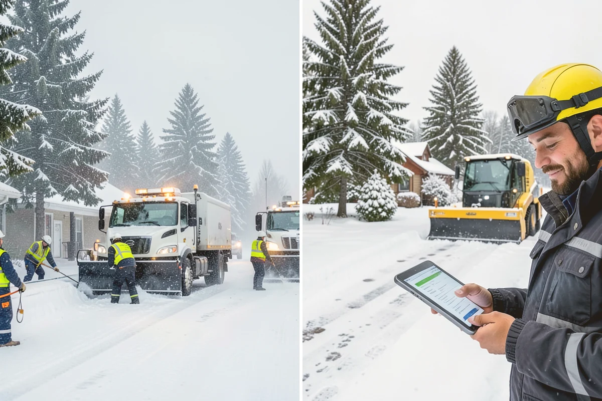 Catch Basin Snow Clearing in Fife, Pierce County, WA - We locate catch basins and storm grates across the site