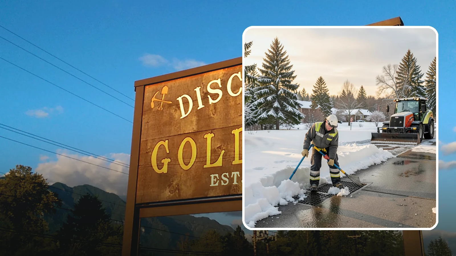 Catch Basin Snow Clearing in Gold Bar, Snohomish County, WA - We keep catch basins and storm grates open so meltwater and rain drain instead of flooding your lot.