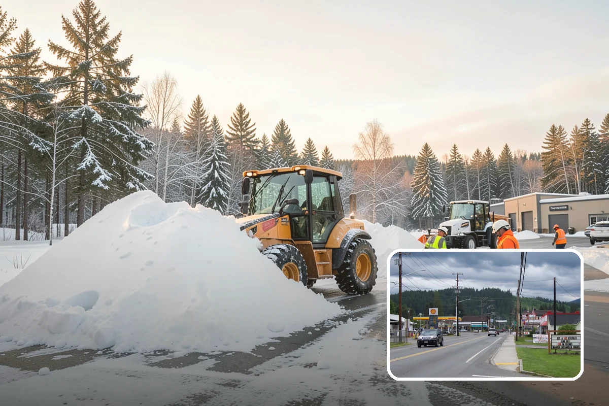 Catch Basin Snow Clearing in Granite Falls, Snohomish County, WA - Prevents ponding and flooding during thaws and rain events