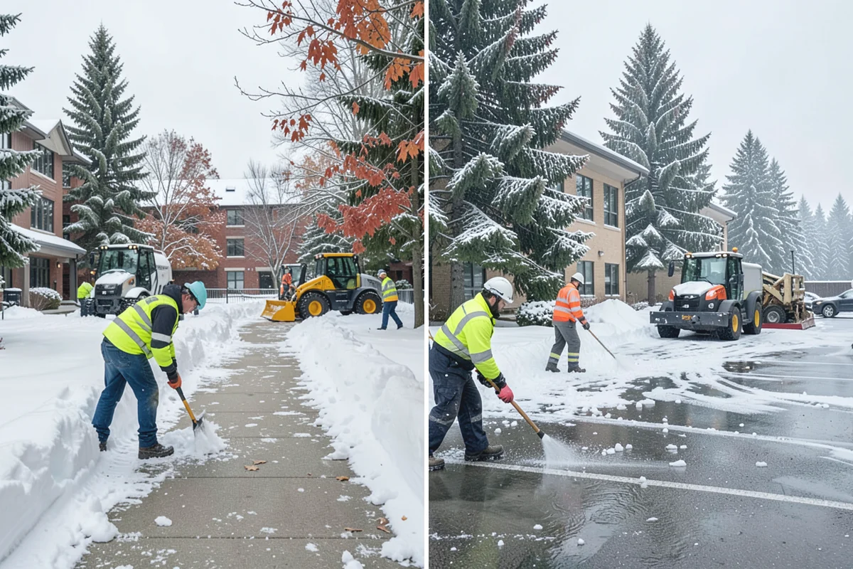 Catch Basin Snow Clearing in Granite Falls, Snohomish County, WA - We locate catch basins and storm grates across the site