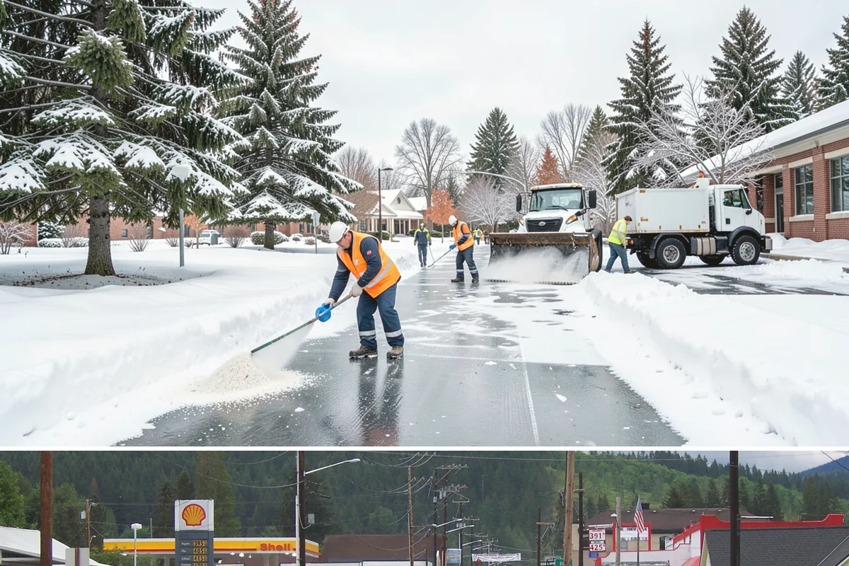 Catch Basin Snow Clearing in Granite Falls, Snohomish County, WA - Basins need clearing right before the thaw cycles and atmospheric rivers that regularly follow our snow events from December...