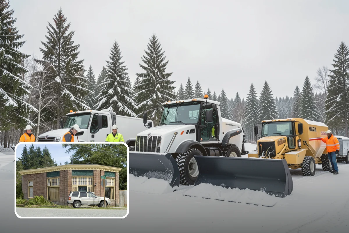 Catch Basin Snow Clearing in Hamilton, Skagit County, WA - Prevents ponding and flooding during thaws and rain events