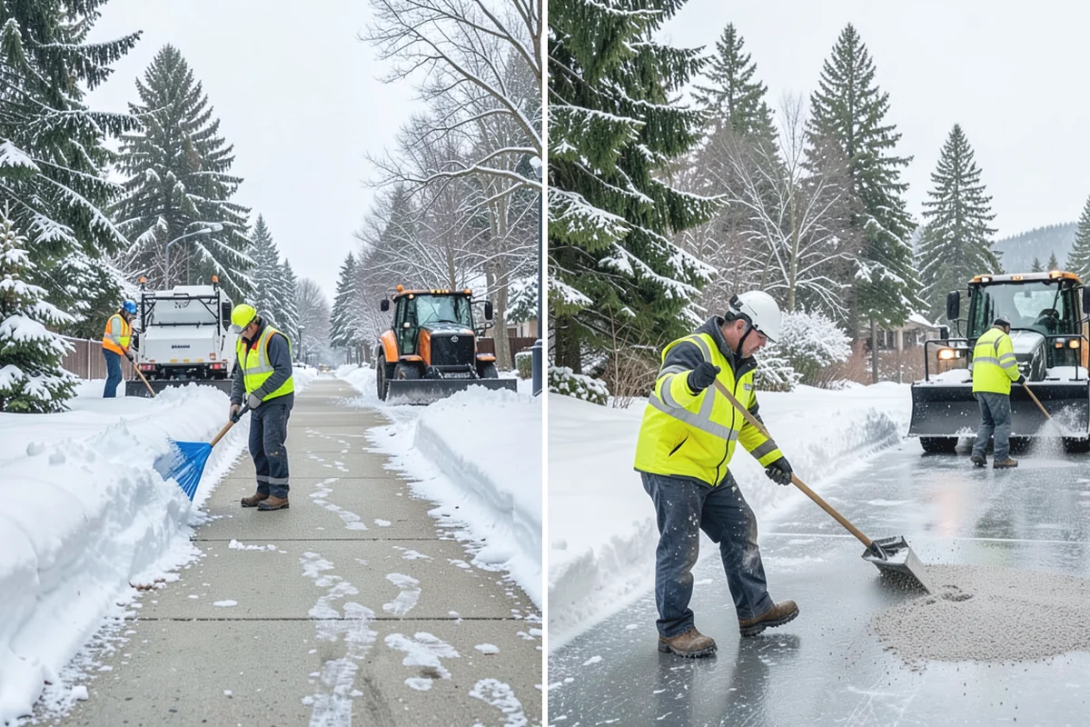 Catch Basin Snow Clearing in Hamilton, Skagit County, WA - We locate catch basins and storm grates across the site