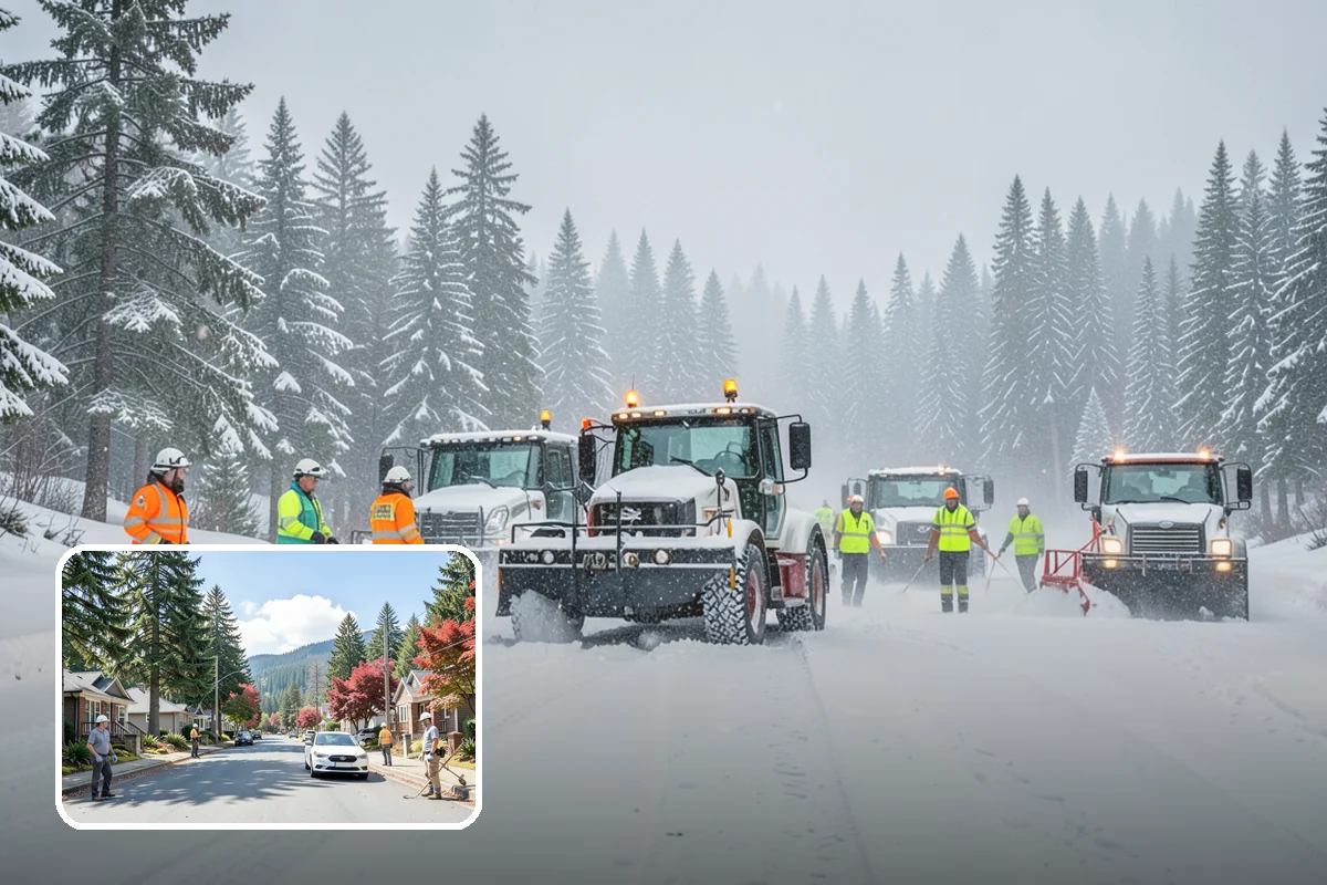 Catch Basin Snow Clearing in Hunts Point, King County, WA - Prevents ponding and flooding during thaws and rain events
