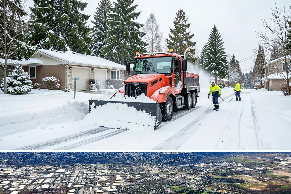 Catch Basin Snow Clearing in Kent, King County, WA - Basins need clearing right before the thaw cycles and atmospheric rivers that regularly follow our snow events from December...