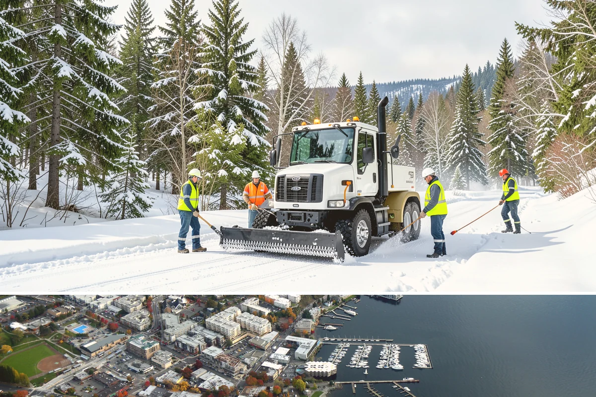 Catch Basin Snow Clearing in Kirkland, King County, WA - Basins need clearing right before the thaw cycles and atmospheric rivers that regularly follow our snow events from December...