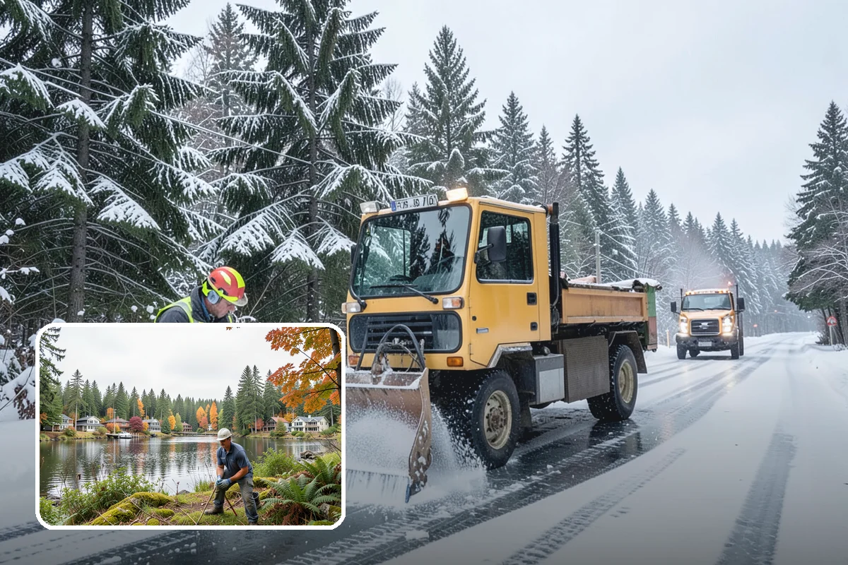 Catch Basin Snow Clearing in La Conner, Skagit County, WA - Prevents ponding and flooding during thaws and rain events
