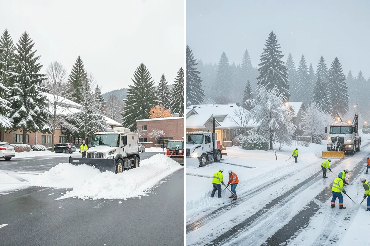 Catch Basin Snow Clearing in Lake Stevens, Snohomish County, WA - We locate catch basins and storm grates across the site