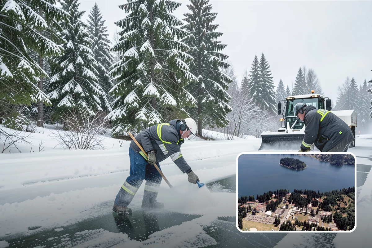 Catch Basin Snow Clearing in Lakewood, Pierce County, WA - Prevents ponding and flooding during thaws and rain events