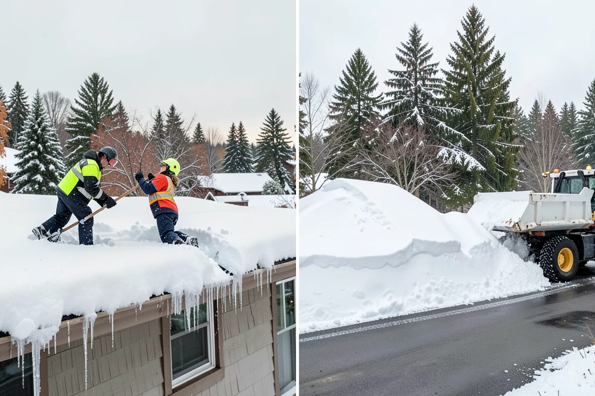 Catch Basin Snow Clearing in Lakewood, Pierce County, WA - We locate catch basins and storm grates across the site