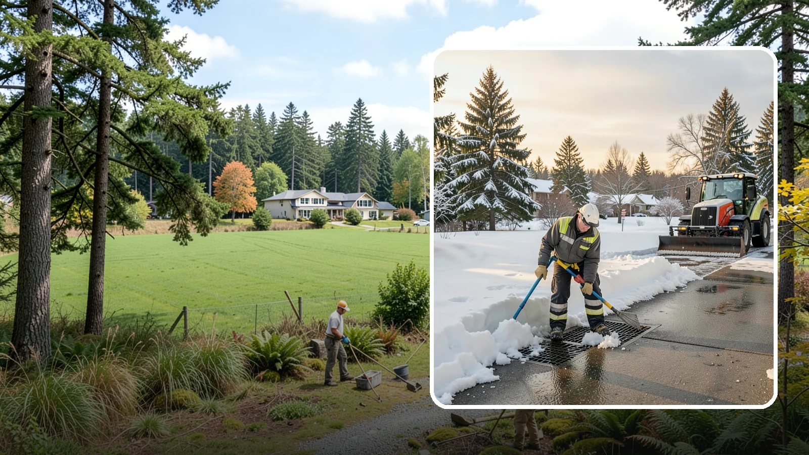 Catch Basin Snow Clearing in Lyman, Skagit County, WA - We keep catch basins and storm grates open so meltwater and rain drain instead of flooding your lot.