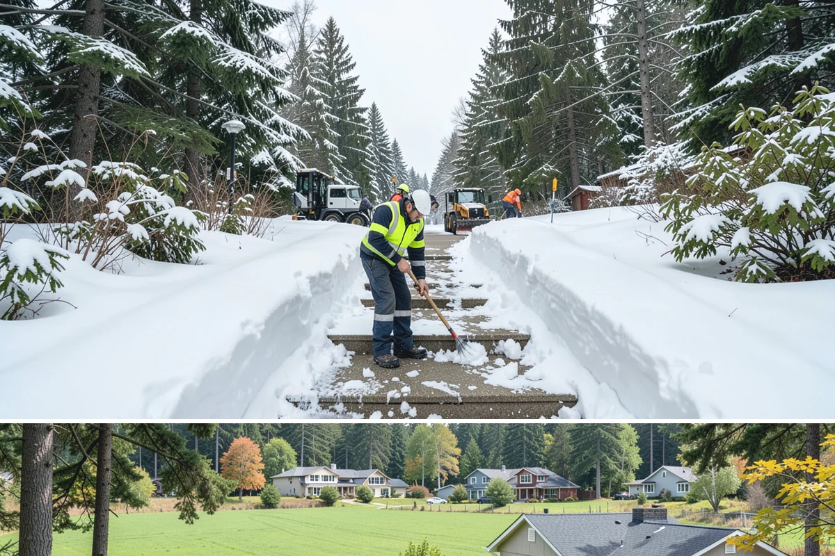 Catch Basin Snow Clearing in Lyman, Skagit County, WA - Basins need clearing right before the thaw cycles and atmospheric rivers that regularly follow our snow events from December...