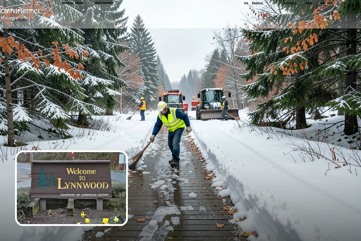 Catch Basin Snow Clearing in Lynnwood, Snohomish County, WA - Prevents ponding and flooding during thaws and rain events