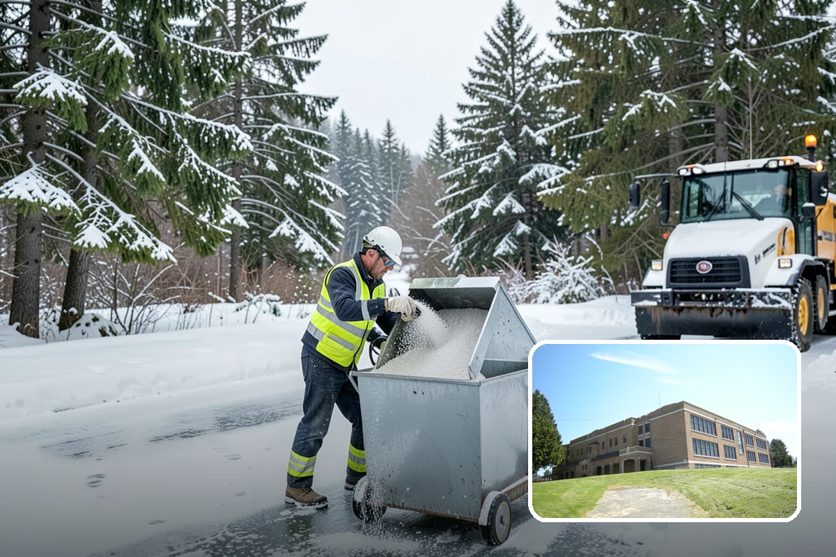 Catch Basin Snow Clearing in Maple Valley, King County, WA - Prevents ponding and flooding during thaws and rain events