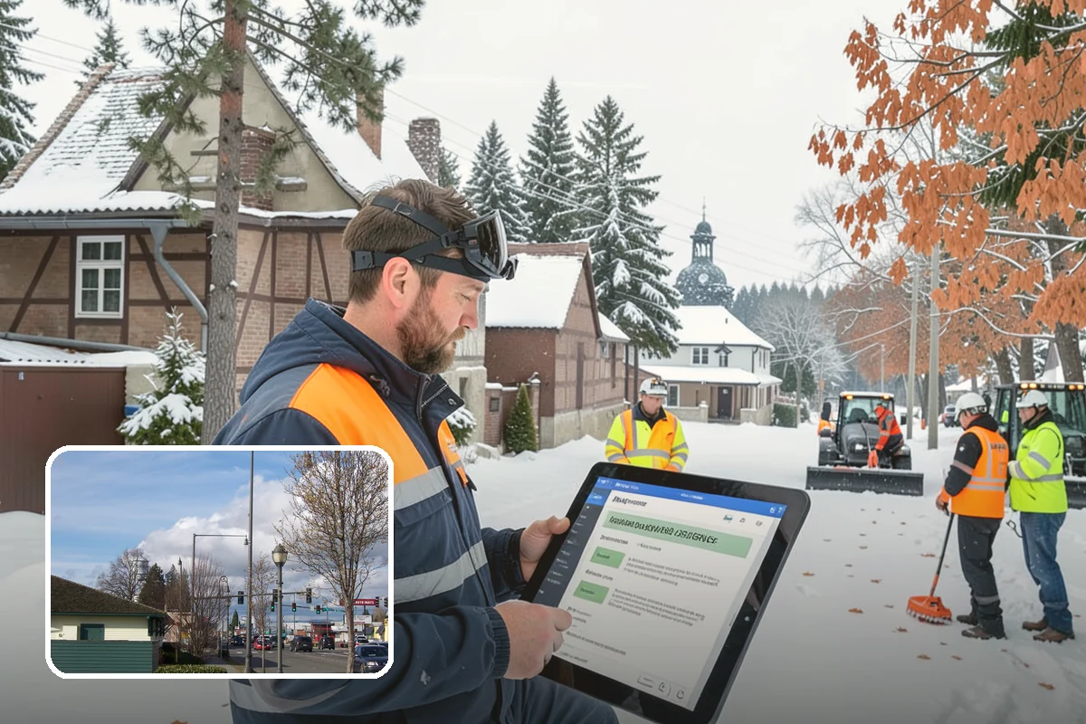 Catch Basin Snow Clearing in Marysville, Snohomish County, WA - Prevents ponding and flooding during thaws and rain events