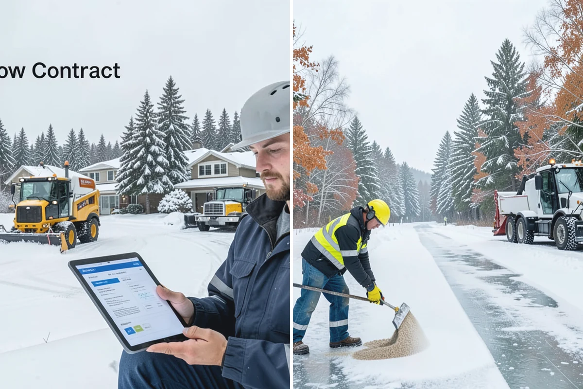 Catch Basin Snow Clearing in Medina, King County, WA - We locate catch basins and storm grates across the site