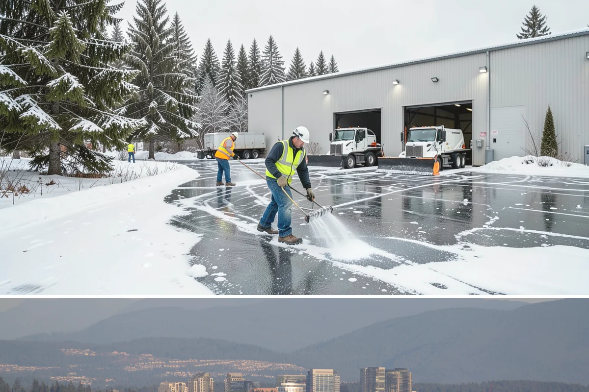 Catch Basin Snow Clearing in Medina, King County, WA - Basins need clearing right before the thaw cycles and atmospheric rivers that regularly follow our snow events from December...