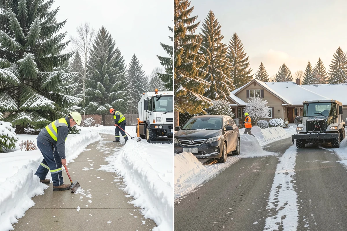 Catch Basin Snow Clearing in Mill Creek, Snohomish County, WA - We locate catch basins and storm grates across the site