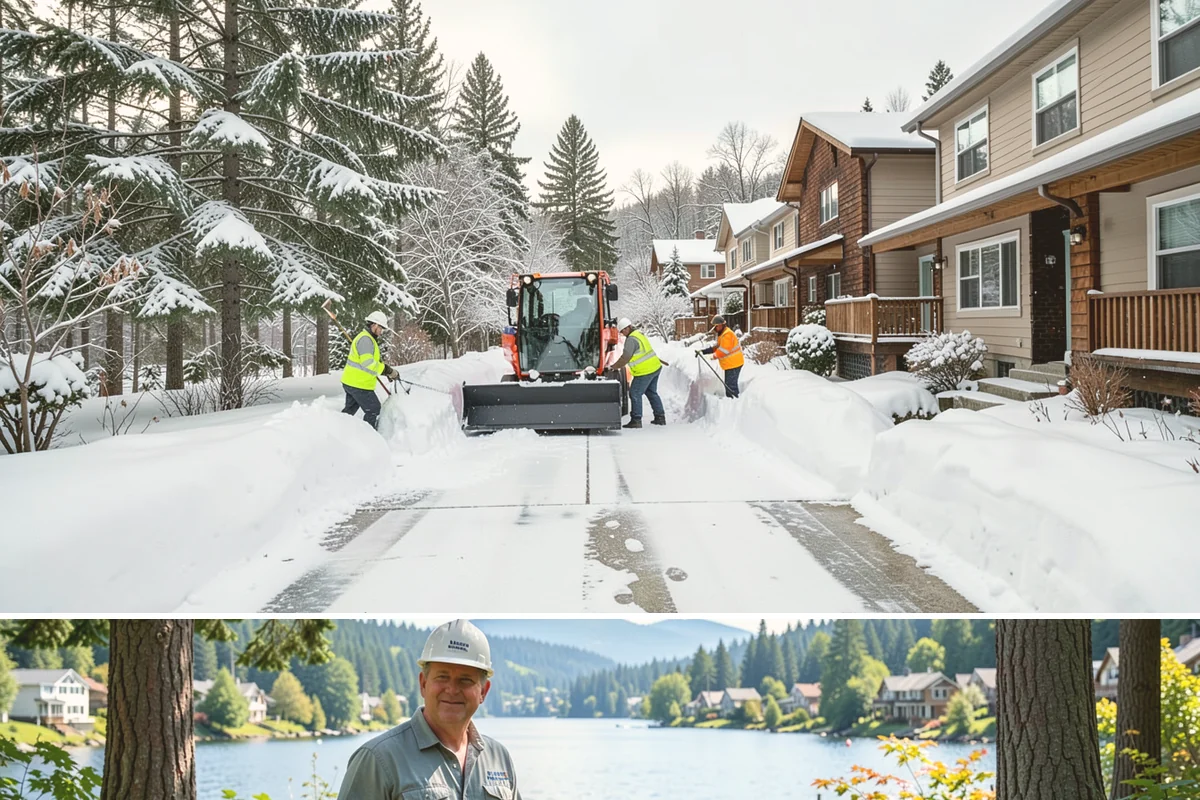 Catch Basin Snow Clearing in Milton, King County, WA - Basins need clearing right before the thaw cycles and atmospheric rivers that regularly follow our snow events from December...