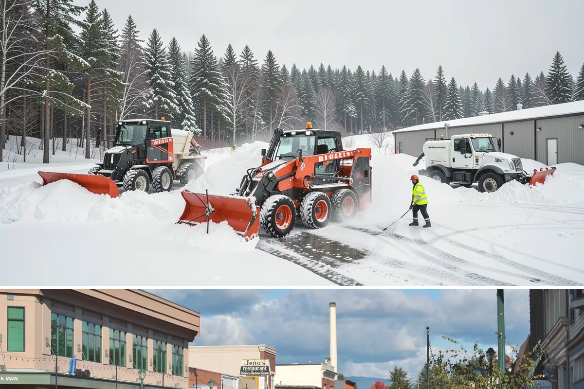 Catch Basin Snow Clearing in Monroe, Snohomish County, WA - Basins need clearing right before the thaw cycles and atmospheric rivers that regularly follow our snow events from December...